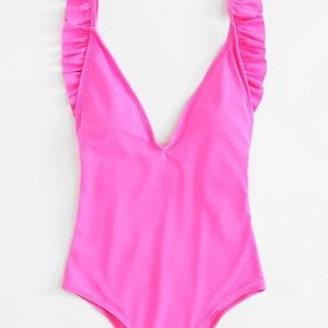Shein pink bathing suit 1 piece